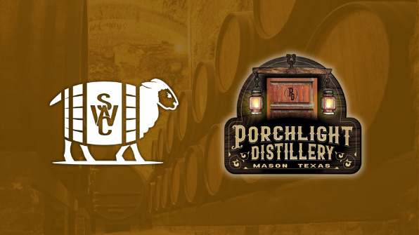Porchlight Distillery logo in San Angelo Whiskey Collective event artwork