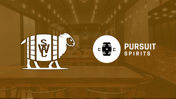 Pursuit Spirits logo in San Angelo Whiskey Collective event artwork