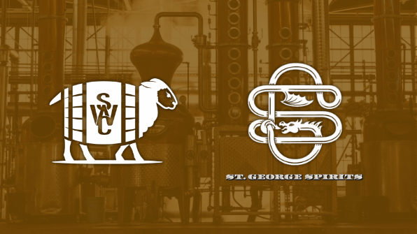St. George Spirits logo in San Angelo Whiskey Collective event artwork